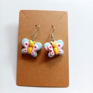 Butterfly Earrings - Yellow and Blue